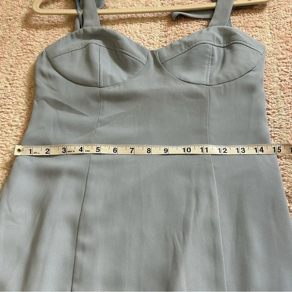 NWT BHLDN Antonia Georgette Maxi Dress Bridesmaid Pale Blue Size 6 Homecoming - Picture 9 of 15